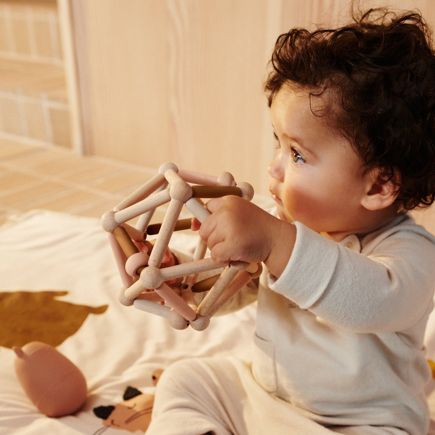 Baby Sensorische Bal - Mosterd multimix