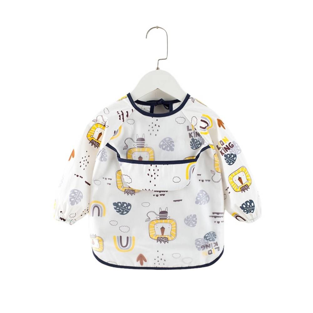 Baby schort met lange mouwen, schort, slabbetje, boswezens