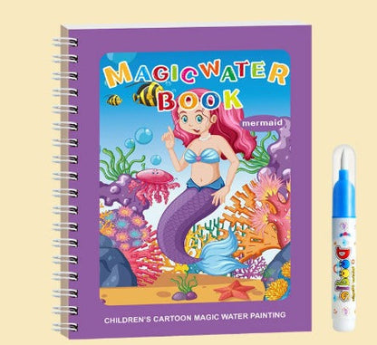 MagicDoodleBook – Wiederverwendbares Wasser-Malbuch | Montessori | Sauberer Spaß | Für Kinder von 2–5 Jahren