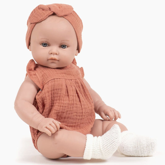 Minikane Baby Girl Doll 47cm Yaëlle - Marsala Outfit
