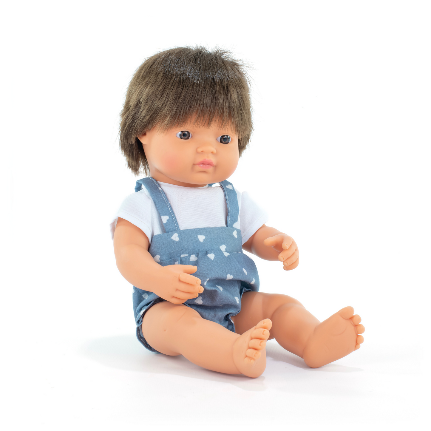 Miniland Caucasian Brown Hair Boy Doll