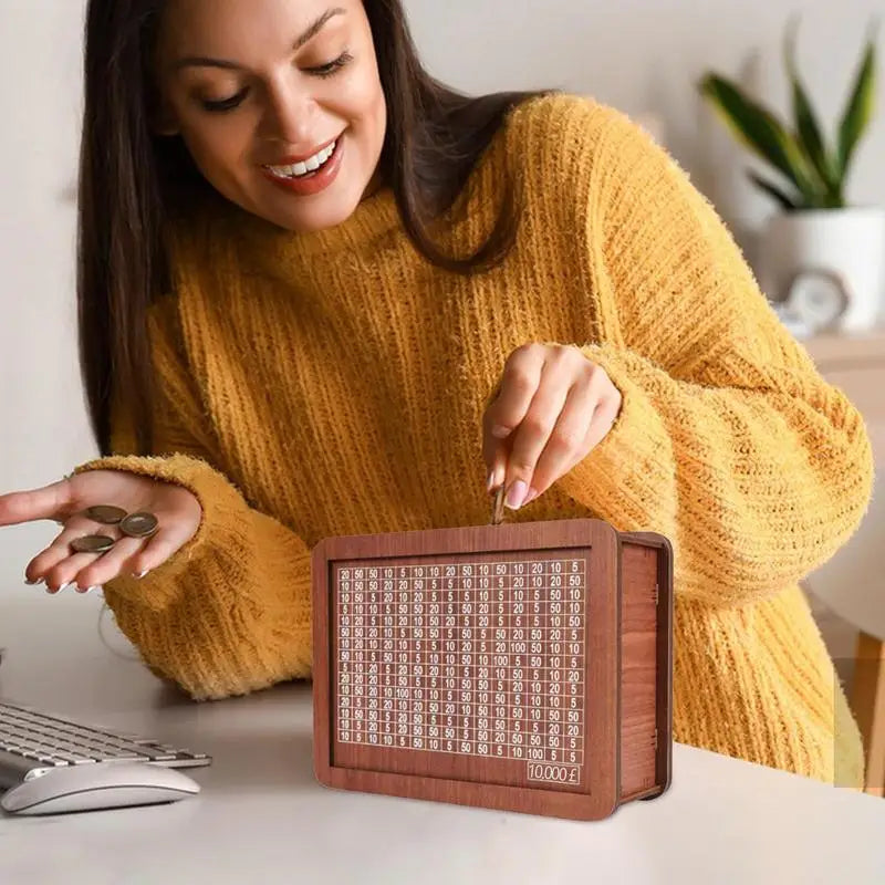Money Saver Box - Wooden Craft Bausparkasse