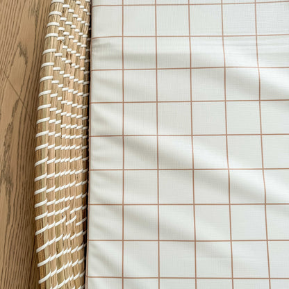 Basket Changing Mat - Mustard Grid