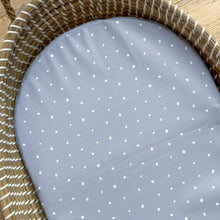 Basket Changing Mat - Cornflower Blue Spotty