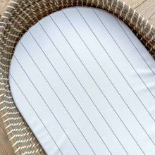 Basket Changing Mat - Cornflower Blue Stripe