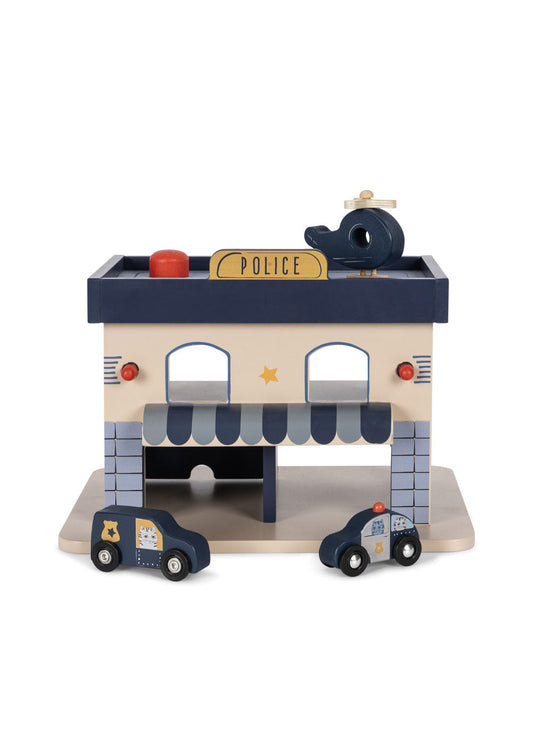 HOUTEN POLITIEBUREAU FSC - blauw multi