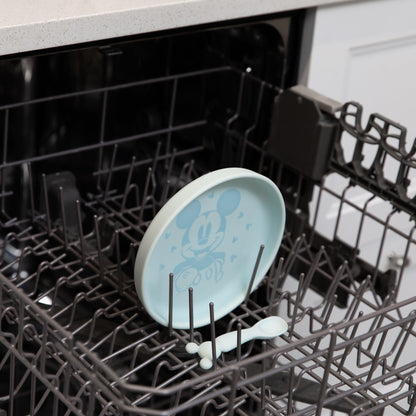 Siliconen bord + lepelset: Disney Mickey Mouse