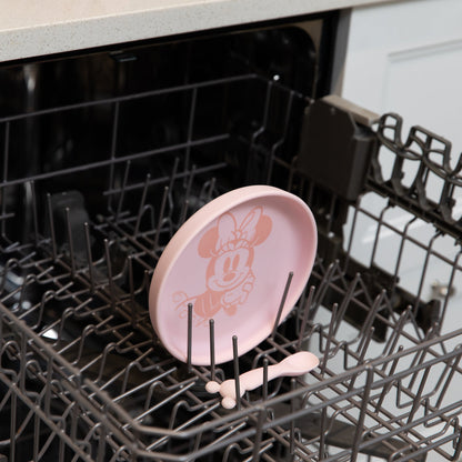 Siliconen bord + lepelset: Disney Minnie Mouse