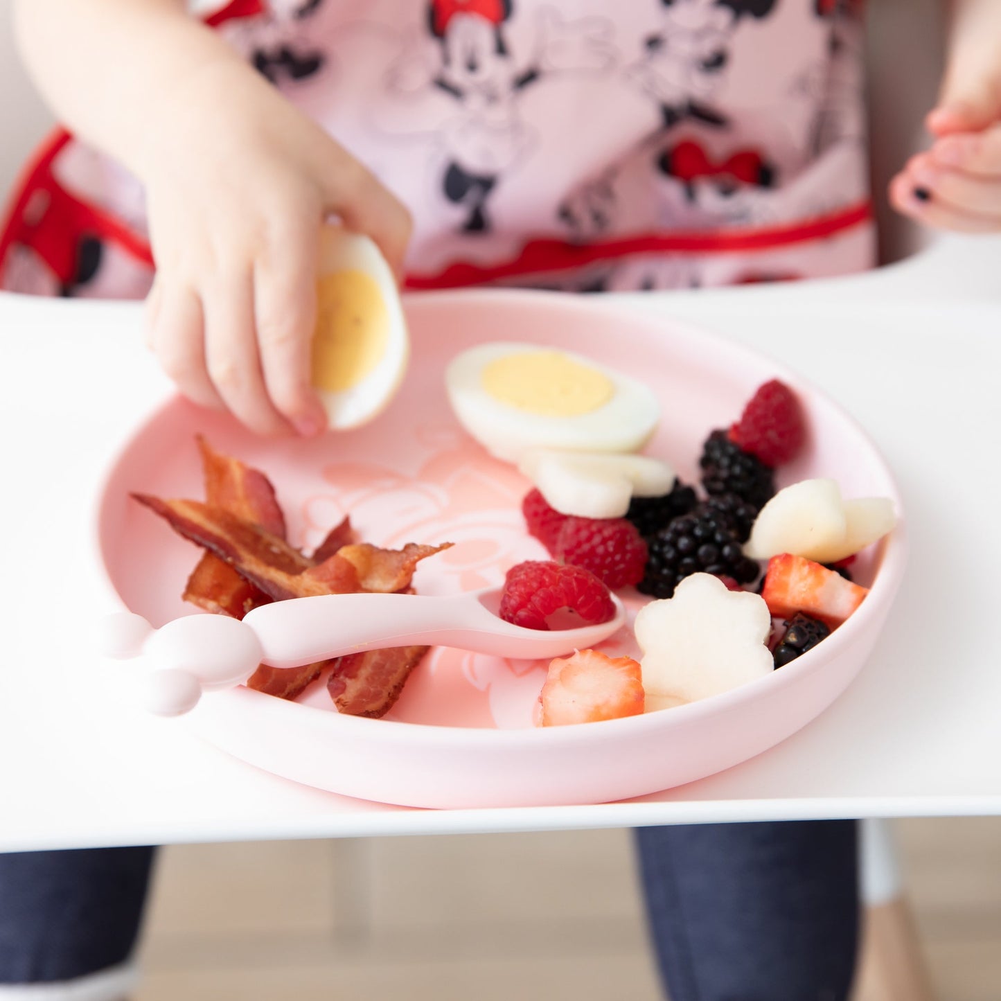 Siliconen bord + lepelset: Disney Minnie Mouse