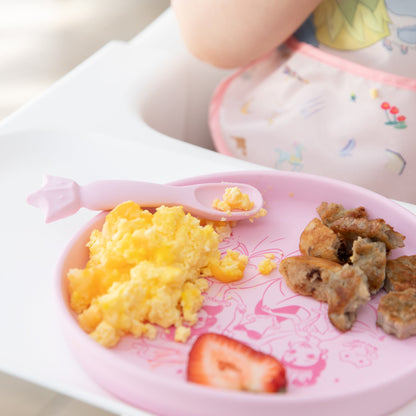 Siliconen bord + lepelset: Disney Princess