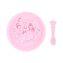 Siliconen bord + lepelset: Disney Princess