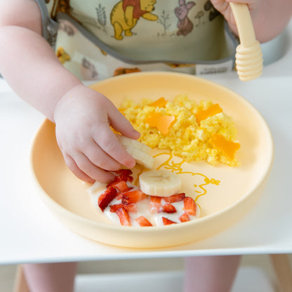 Siliconen bord + lepelset: Disney Winnie de Poeh