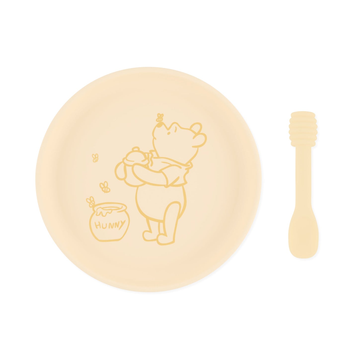 Siliconen bord + lepelset: Disney Winnie de Poeh