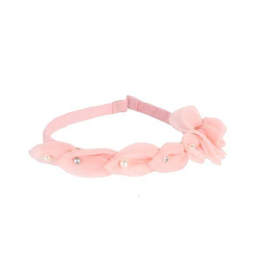 MEISJES ROZE BLOEMEN ALICE BAND