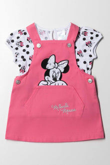 Zestaw sukienek Minnie Mouse Pinafore w kolorze różowym