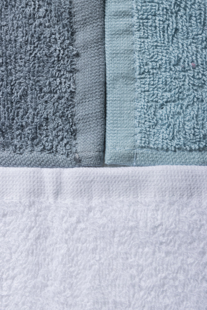 3-pack washandjes blauw & wit