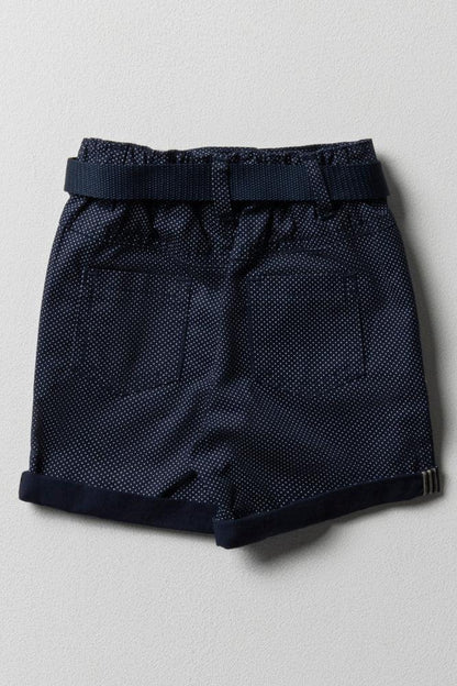 Belted Chino Shorts Navy