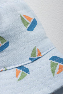 Boot Bucket Hat Lichtblauw