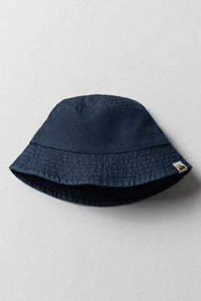 Denim Bucket Hat Donkerblauw