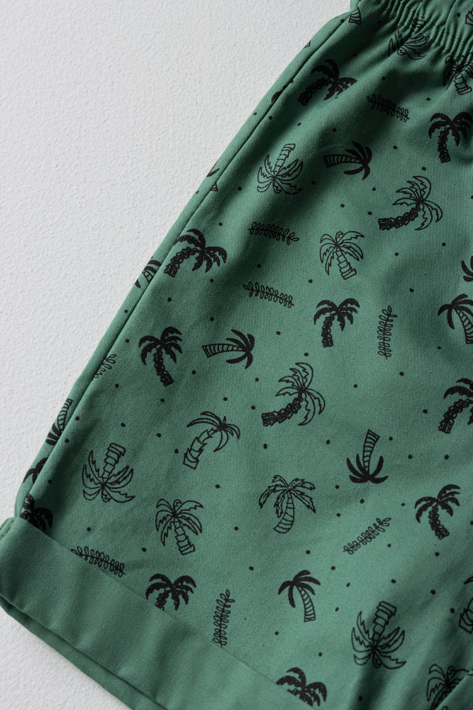 2-pack shorts groen &amp; naturel