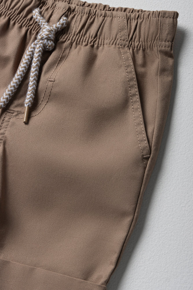 2-pack shorts groen &amp; naturel