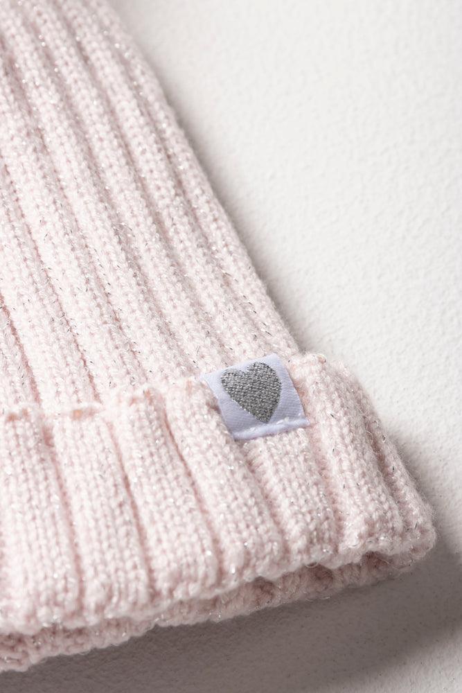 Pom-Pom muts en handschoenen set meisjes roze