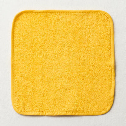 3 Pack Face Cloths White, Yellow & Green
