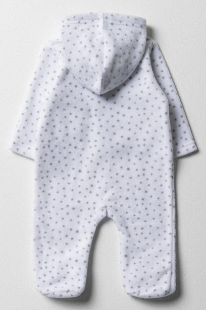 Hooded Babygrow White