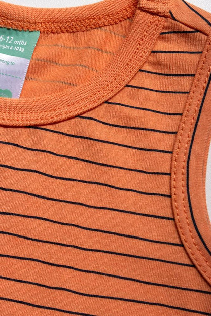 2-pak kamizelek z nadrukiem rekina w kolorze pomarańczowym i niebieskim