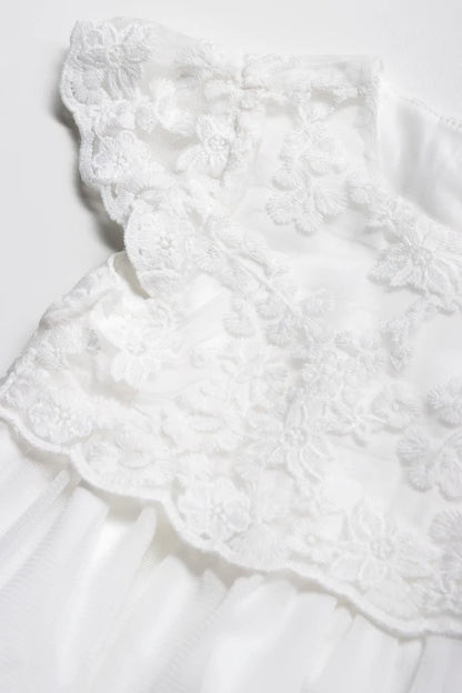 Lace Tulle Dress White