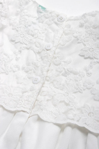 Lace Tulle Dress White