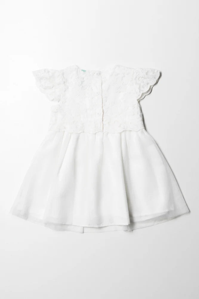 Lace Tulle Dress White