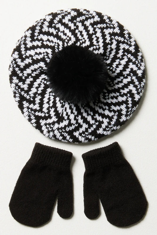 Baret &amp; Wanten Set Zwart