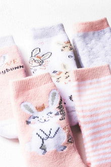 5-pack Bunny-sokken roze