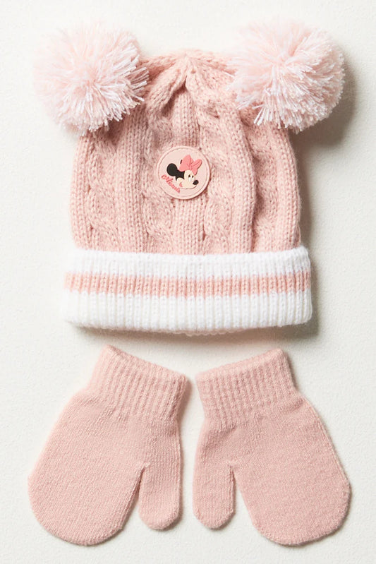 Minnie Mouse Muts &amp; Wanten Set Roze
