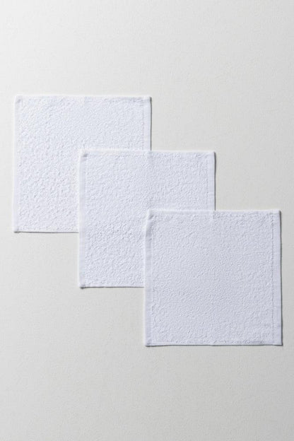3 Pack Face Cloths White