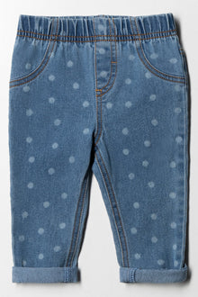 Spot Jeggings Blauw