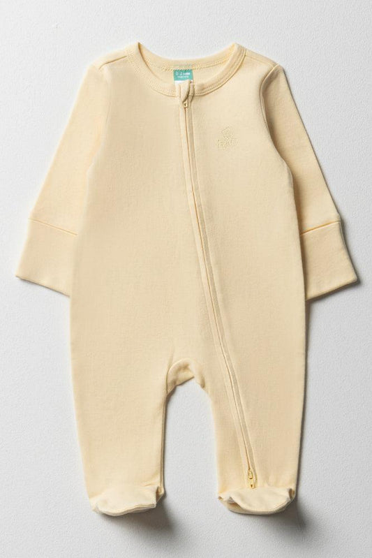 Zip Through Babygrow Geel