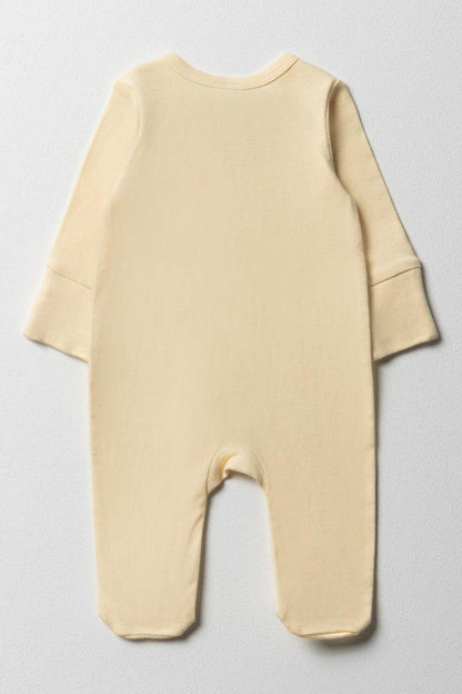 Zip Through Babygrow Yellow