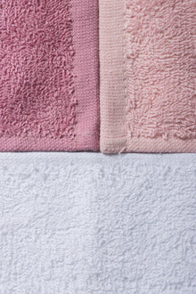 3-pack washandjes roze en wit