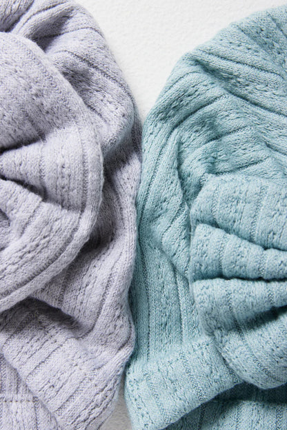 2-pack tulbanden blauw en grijs
