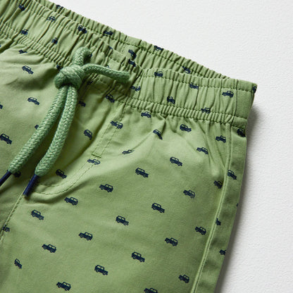 2-pack Cars Shorts Groen & Naturel