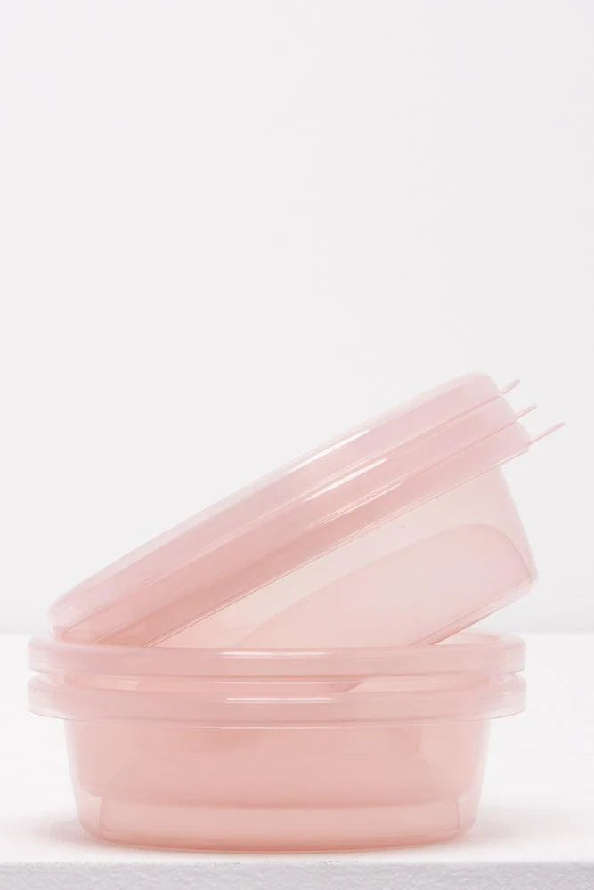 3-pack on-the-go kommen met deksels roze