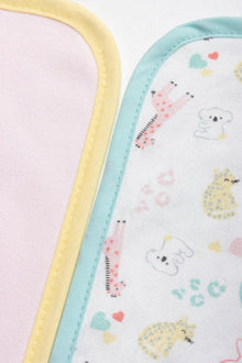 2-pack boerendoeken Wilde Dieren Meisje Roze