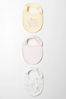 3-pack slabbetjes roze en geel