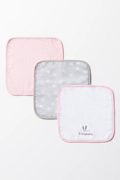 3-pack Bunny Washandjes Roze