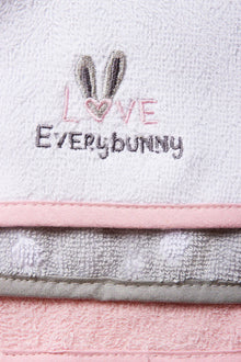 Zestaw 3 myjek Bunny w kolorze różowym