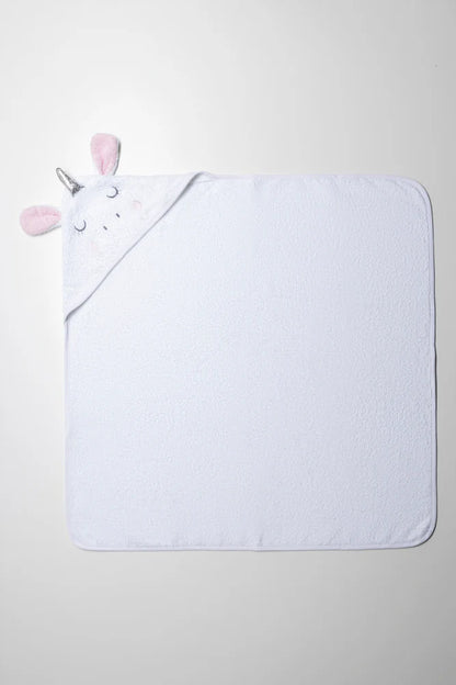 2-delige eenhoornhanddoek wit