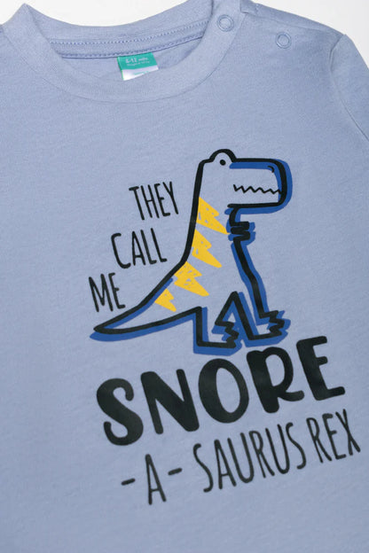 2-pack Dino pyjamaset blauw