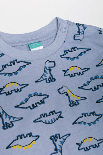 2-pack Dino pyjamaset blauw